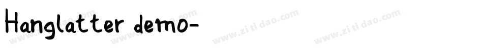 Hanglatter demo字体转换